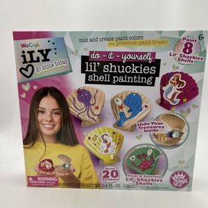 NEW! Lil' shuckies Kids Shell Painting Kit 8 Shells Included Craft